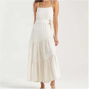 Billabong Crystal Tides Island Spirit Cotton Tier Dress Sz M